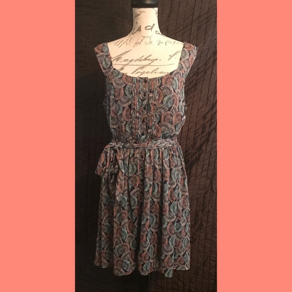 LC Seashell Chiffon Dress Sz 16